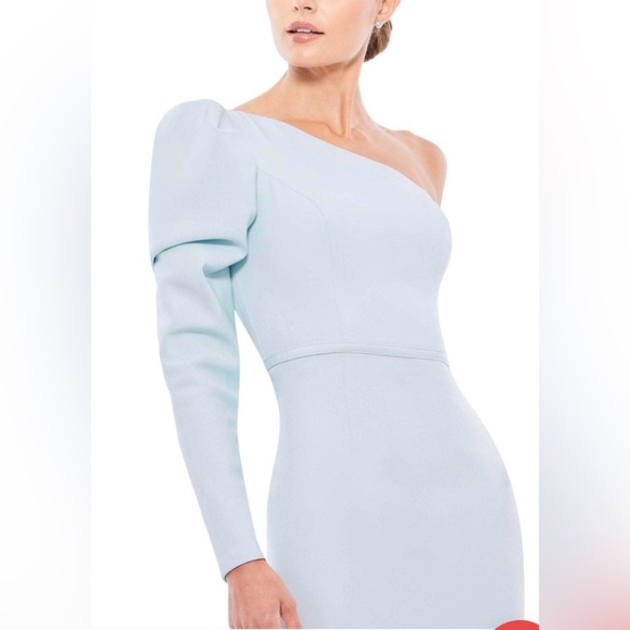 Mac Duggal 26592 NWT Puff Sleeve Trumpet Evening Dress - Picture 4 of 7